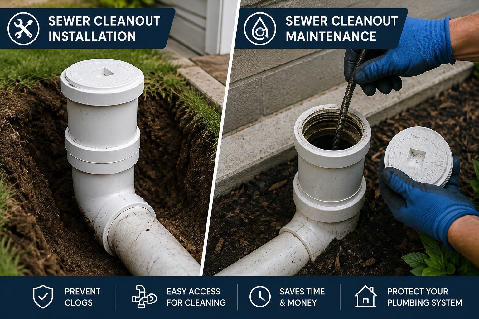 Sewer Cleanout Installation and Sewer Cleanout Maintenance